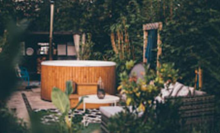 Wood-fired hot tub at Nantseren